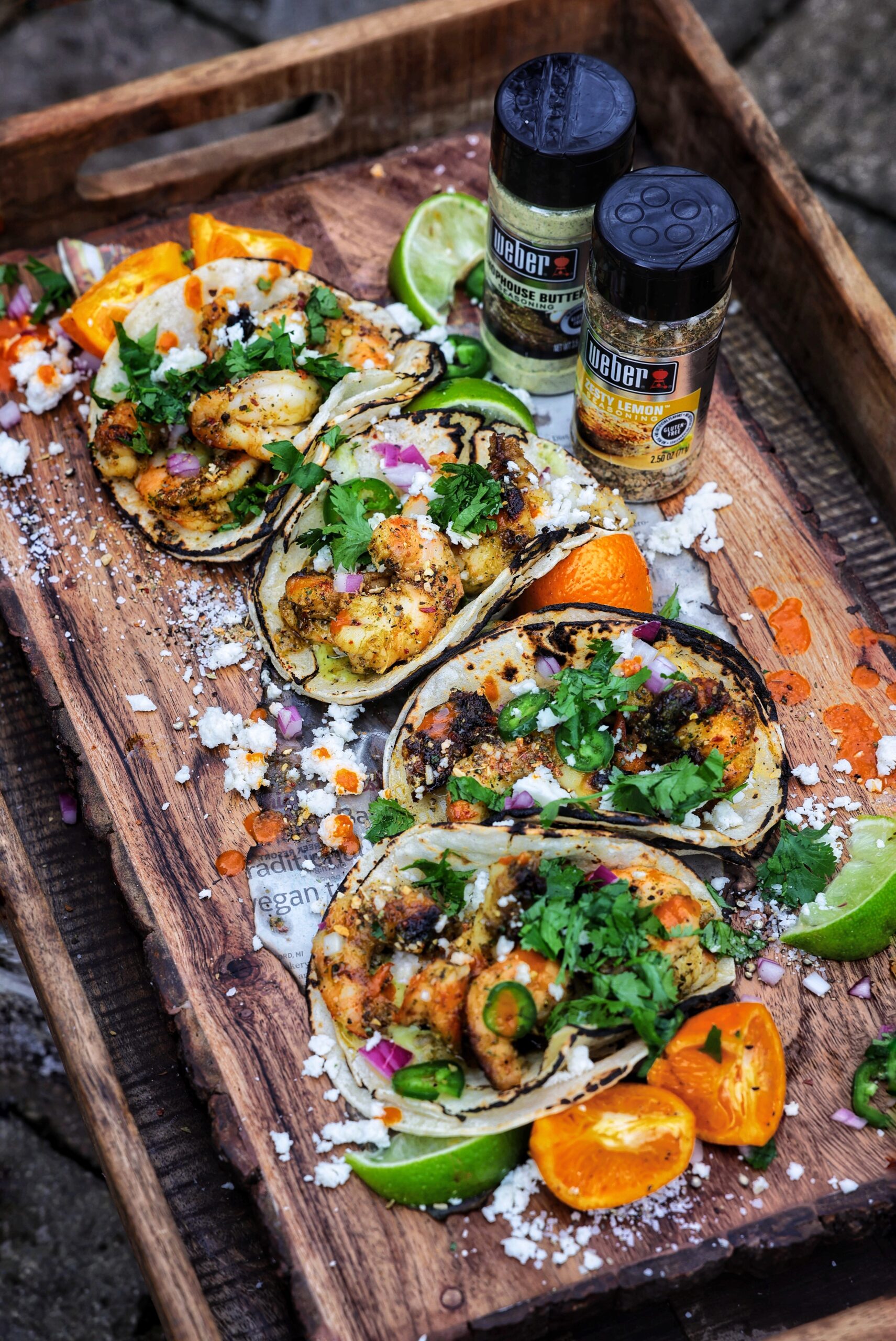 Zesty Shrimp Tacos with Avocado Crème - Weber Seasonings
