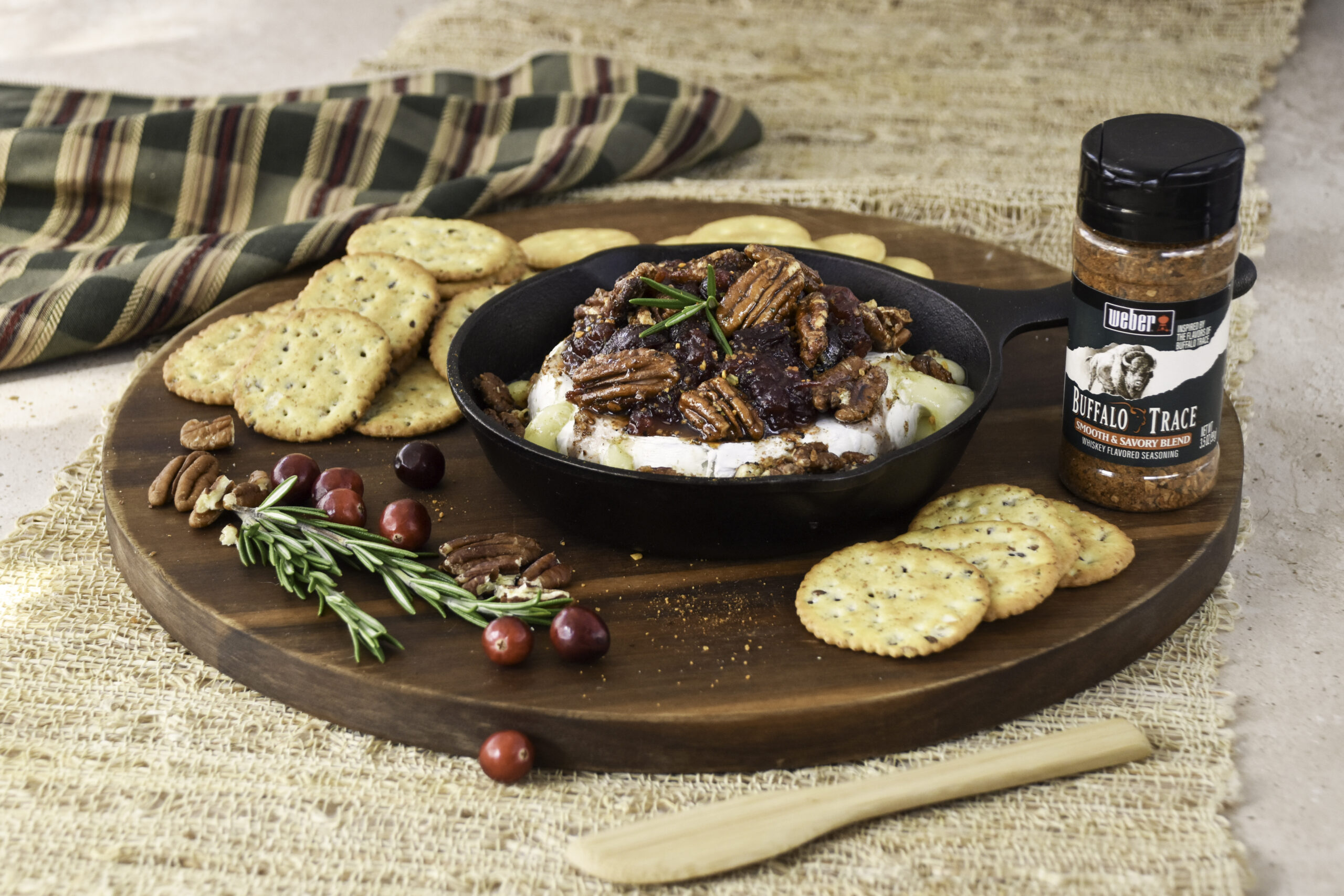 Buffalo Trace™ Spiced Cranberry Pecan Baked Brie