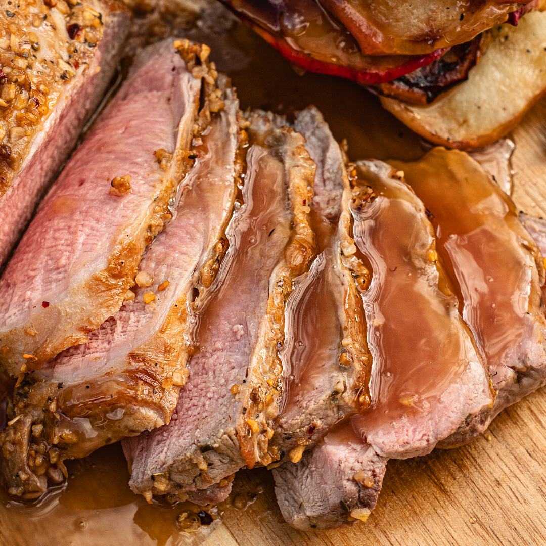 Grilled Pork Tenderloin with Caramelized Apples