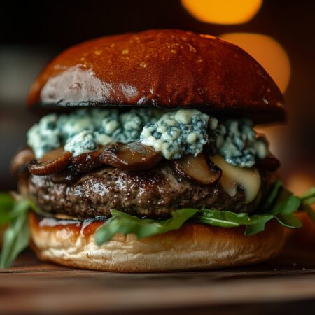 Image of Portobello and Gorgonzola Burger Recipe