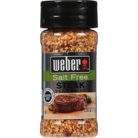 Looking for a salt-free, gluten-free seasoning for your steak? Try Weber® Salt-Free Steak Seasoning - packed with garlic and onion. Buy now!