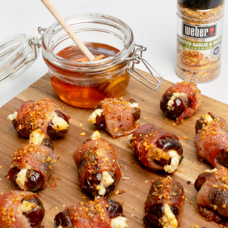 Image of Bacon Wrapped Stuffed Dates Recipe