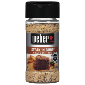 Weber® Steak 'n Chop Seasoning - the secret to achieving that perfect savory taste on your grilled beef and pork.