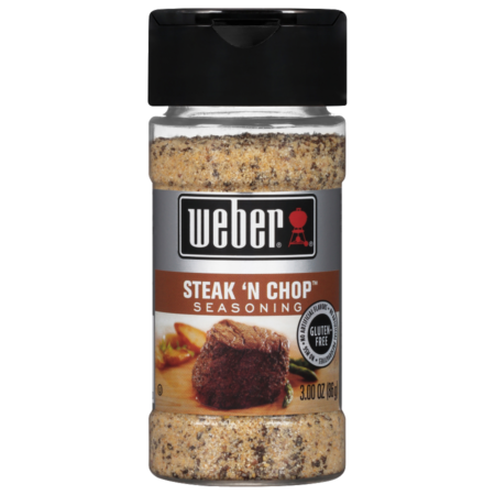 Weber Steak 'n Chop Seasoning - Perfectly balanced with citrus and Worcestershire for bold, mouthwatering flavor on your grilled meats. Perfect for seasoned steak!