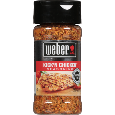 Weber Kick'n Chicken Seasoning is the perfect blend of citrus and spice, adding a burst of flavor to chicken, turkey, pork chops, and even fish. This is the chicken seasoning you've been waiting for!