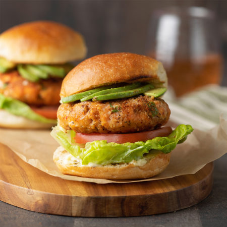 Image of Grilled Salmon Burgers Recipe